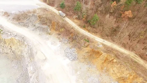 Camera flight over a open cast mine. Stock Footage 105202787