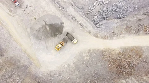 Camera flight over a open cast mine. Stock Footage 105205613