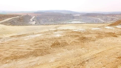Camera flight over a open cast mine. Stock Footage 105214102