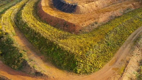 Camera flight over a open cast mine. Stock-Footage 120114305