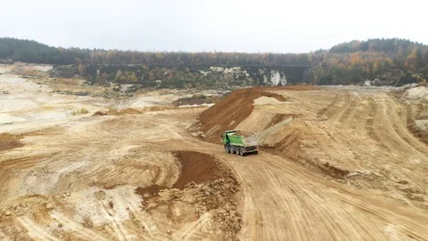 Camera flight over a open cast mine. Stock-Footage 120115705