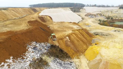 Camera flight over a open cast mine. Stock-Footage 120116074