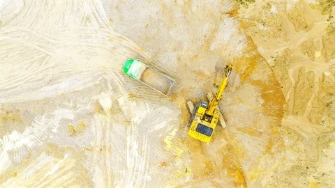 Camera flight over a open cast mine. Stock-Footage 120117241
