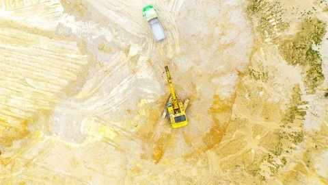 Camera flight over a open cast mine. Stock-Footage 120117243