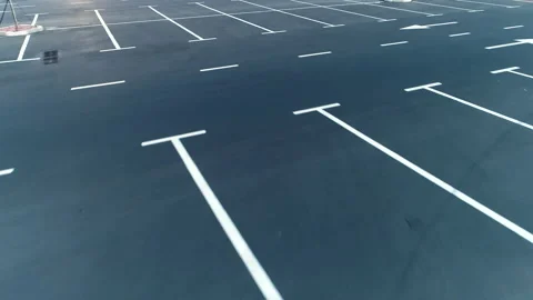 The camera flight over the parking lot Stock Footage 138482456