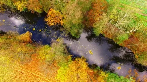 Camera flight over Radbuza river. Stock Footage 71932400