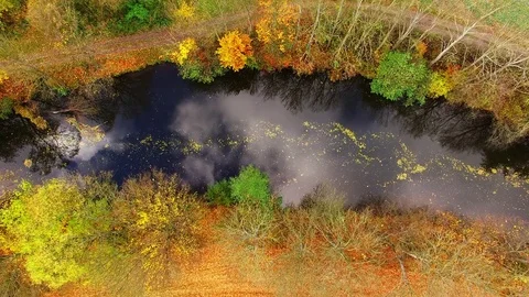 Camera flight over Radbuza river. Stock Footage 71932468