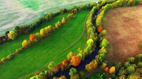 Camera flight over Radbuza river. Stock-Footage 71948274