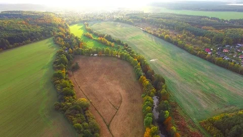Camera flight over Radbuza river. Stock Footage 71948593