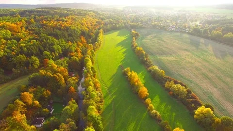 Camera flight over Radbuza river. Stock-Footage 71948819