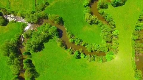 Camera flight over rural landscape. Stock Footage 75896219