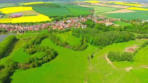 Camera flight over rural landscape. 스톡 동영상 75896657