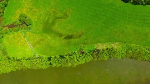 Camera flight over rural landscape. Stock Footage 75897691