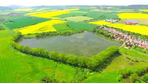 Camera flight over rural landscape. Stock Footage 75904617