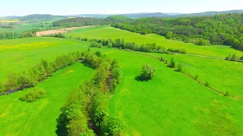 Camera flight over rural landscape. 스톡 동영상 75908833