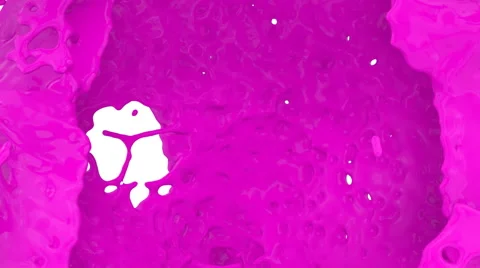 Camera flight passing pink paint splash in close-up, alpha included (FULL HD) Video stock 58846223