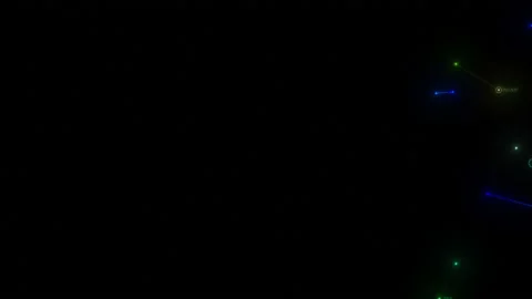 The camera floats past a digital network of multicolored blockchains. Stock Footage 103285115