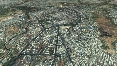 Camera fly over city 04 Vidéo 327201156