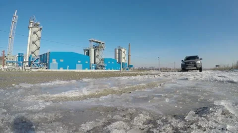 On camera fly spray and ice. Video stock 59991590