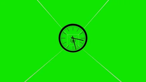 Camera fly through abstract tunnel with clock faces with fast rotating hands on  Stock Footage 311933690
