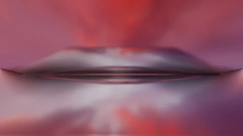 Camera fly through cubes with cross-shaped cutout against sunset sky. 3d render  Video stock 308806092