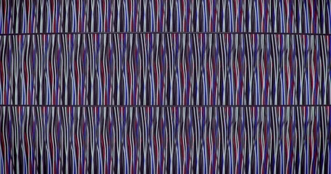 Camera flying above cables, endless looping 3D animation Stock Footage 112168725