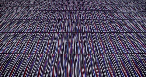 Camera flying above cables, endless looping 3D animation Stock Footage 112169140