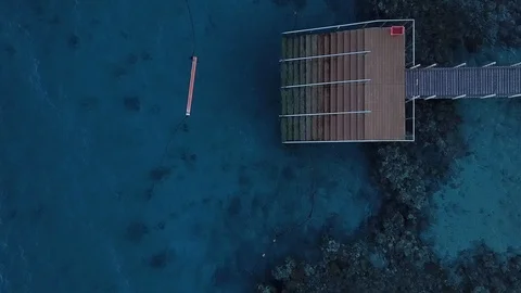 Camera flying along Red Sea beach in Eilat Stock Footage 87912573