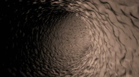 Camera flying inside a dark rocky tunnel loop Stock Footage 61452242