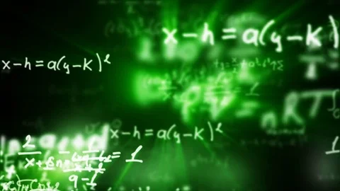 Camera flying through mathematical equations and formulas 库存影片 80052858