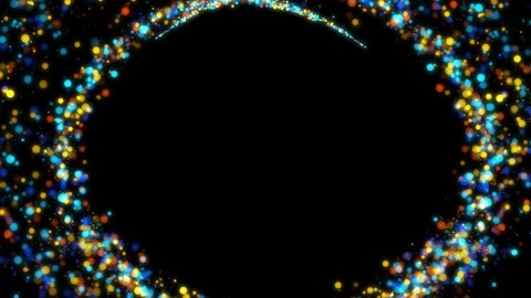 Camera flying throught the abstract spiral glow twisted particle background Stock Footage 256286350