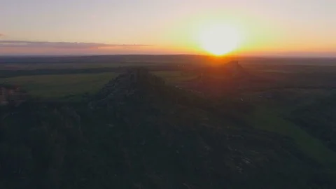 Camera flying towards the sun Stock Footage 78592416