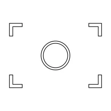 Camera focus black color icon . Stock Illustration