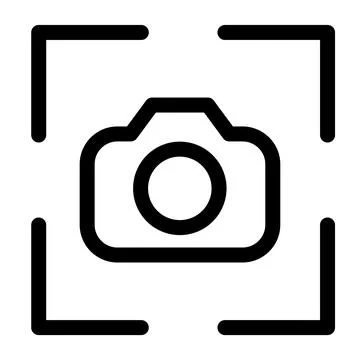 Camera focus - clean and modern Photography and videography icon Stockillustratie
