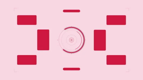 Camera focus frame overlay animation on pink background motion graphic Stock Footage 346545039