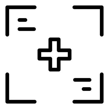 Camera focus icon outline vector. Photo studio Stock Illustration