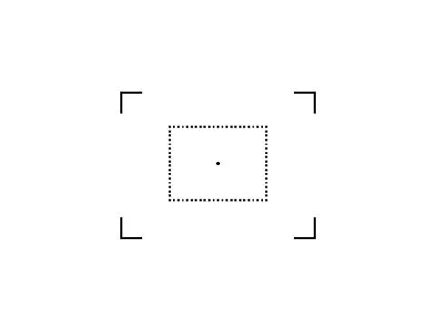 Camera focus lens icon isolated on white background. Photo camera viewfinder Stock Illustration