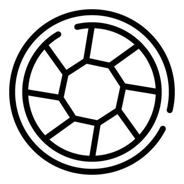 Camera focus lens icon outline vector. Photo camera accessory Stock Illustration