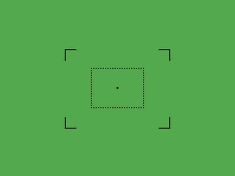 Camera focus lens vector icon isolated on green background. Night Photo camera Stock Illustration