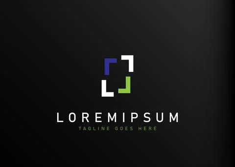 Camera focus logo design. Vector illustration of abstract camera shutter. Mod Stock Illustration