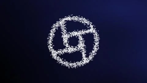 Camera focus  in particles effect イラスト素材