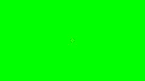 Camera focus reticle overlay centered on a vibrant solid green background s.. Video stock 340263294