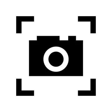 Camera focus silhouette icon. Vector. Stock Illustration
