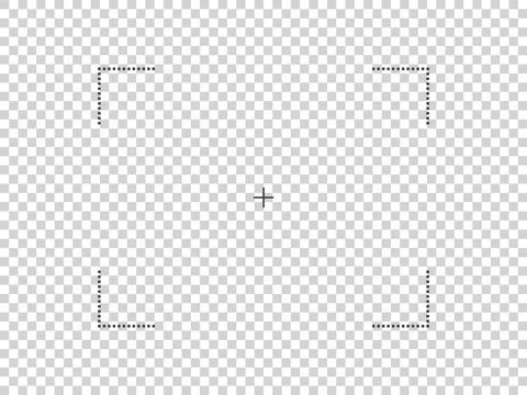 Camera focus target screen. Vector photo camera viewfinder illustration. Stock Illustration