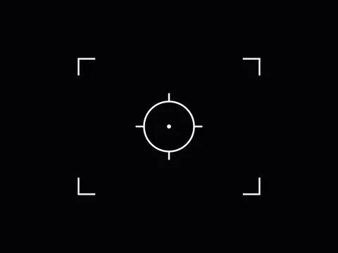 Camera focus target vector illustration on dark background. Photo camera Stock Illustration