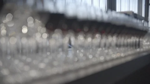 Camera focus on wine bar, red wine Stock Footage 98765849