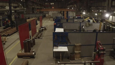 Camera focuses on secure workstations loaded with automated systems Stock Footage 304414267