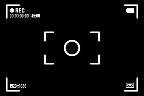 Camera focusing screen. Vector illustration. Camera screen for photoshop Stock Illustration