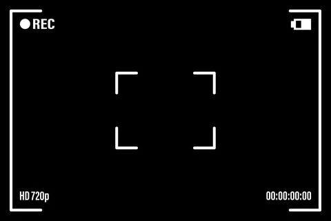 Camera focusing screen. Vector illustration. Camera screen for photoshop Stock Illustration