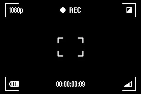 Camera focusing screen. Vector illustration. Camera screen for photoshop Stock Illustration